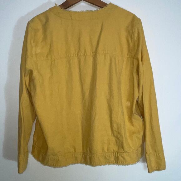 Ellen Tracy Linen Blend Jacket - Women's Size‎ 1X - Warm Gold Color - Picture 2 of 9